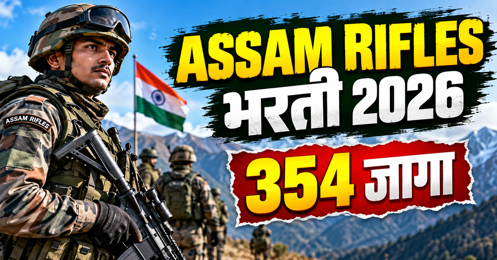 Assam Rifles Bharti 2026: рдЕрд╕рд╛рдо рд░рд╛рдпрдлрд▓реНрд╕рдордзреНрдпреЗ 354 рдЬрд╛рдЧрд╛рдВрд╕рд╛рдареА рднрд░рддреА